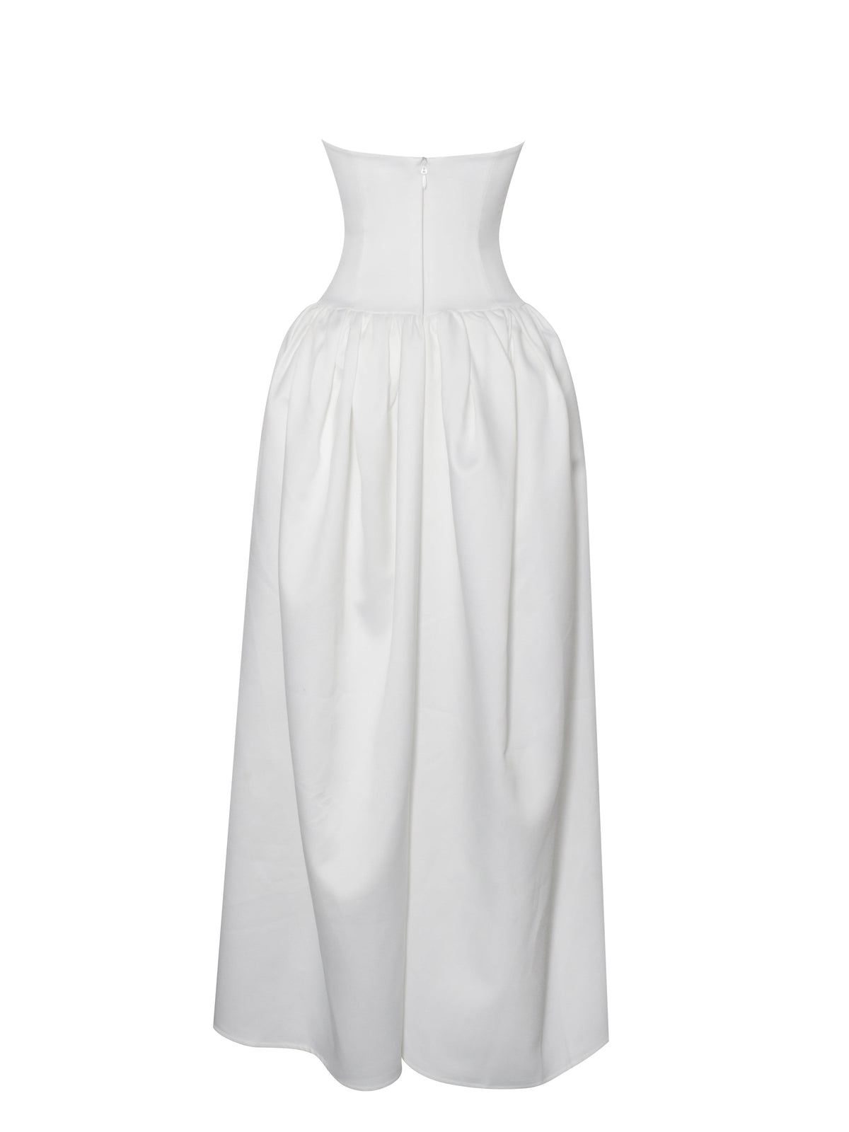 Naila Lace Trim Strapless Drop Waist Wedding Gown
