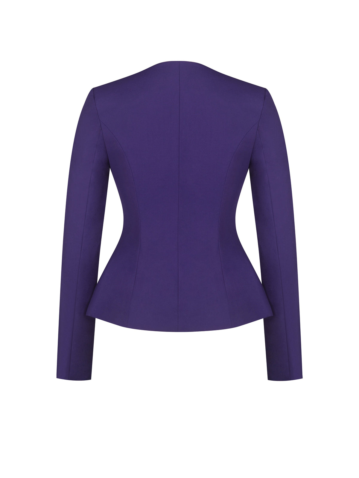 Skyla Indigo Square Neckline Peplum Blazer