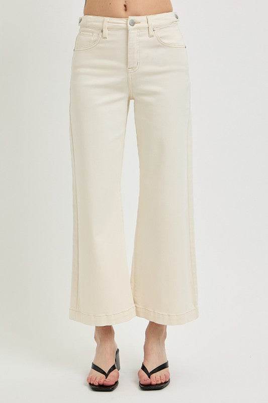RISEN Full Size Tummy Control Cropped Bootcut Jeans Plus Size