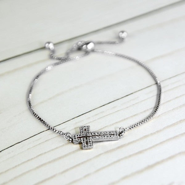 Cross Bracelet -Silver