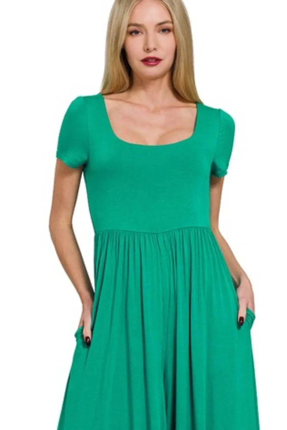Zenana Double Layered Short Sleeve Jumpsuits