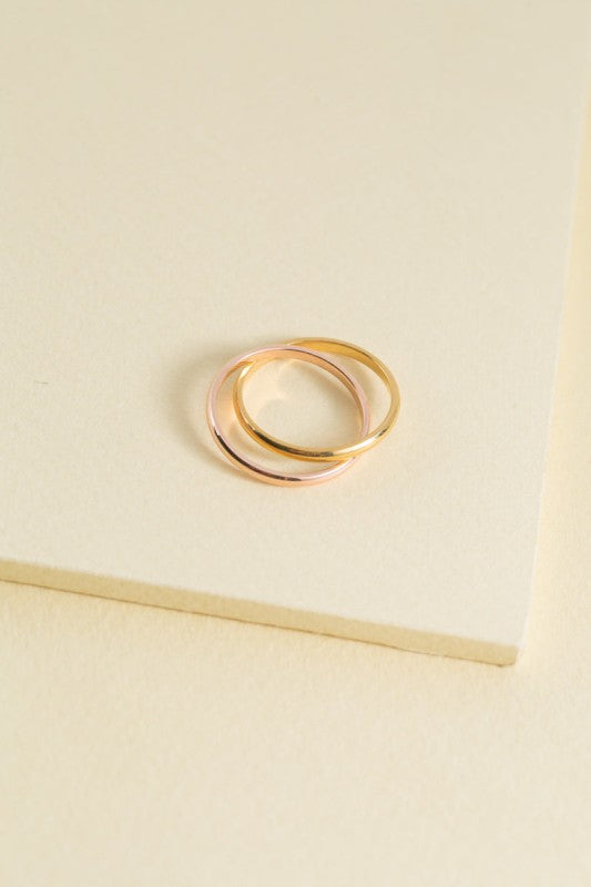 Pair Up Ring (14K Gold & Rose Gold)
