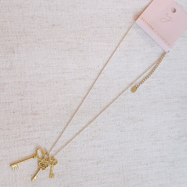 Secret Garden Key Necklace – Gold Plated | Vintage