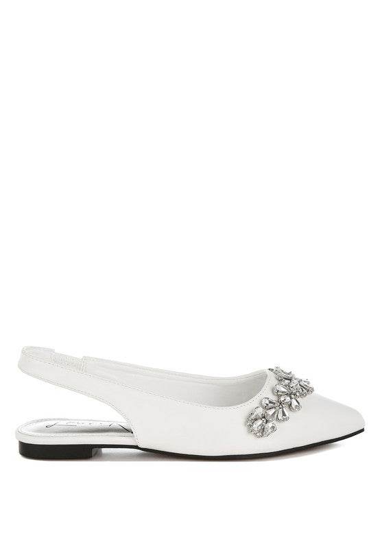Adhara Diamante Embellished Flat Sandals