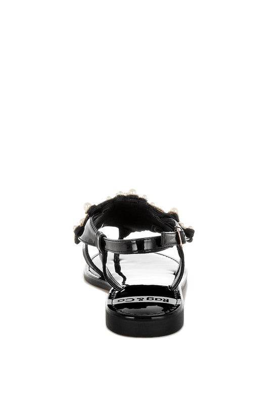 Zalata Pearl Studded Flats