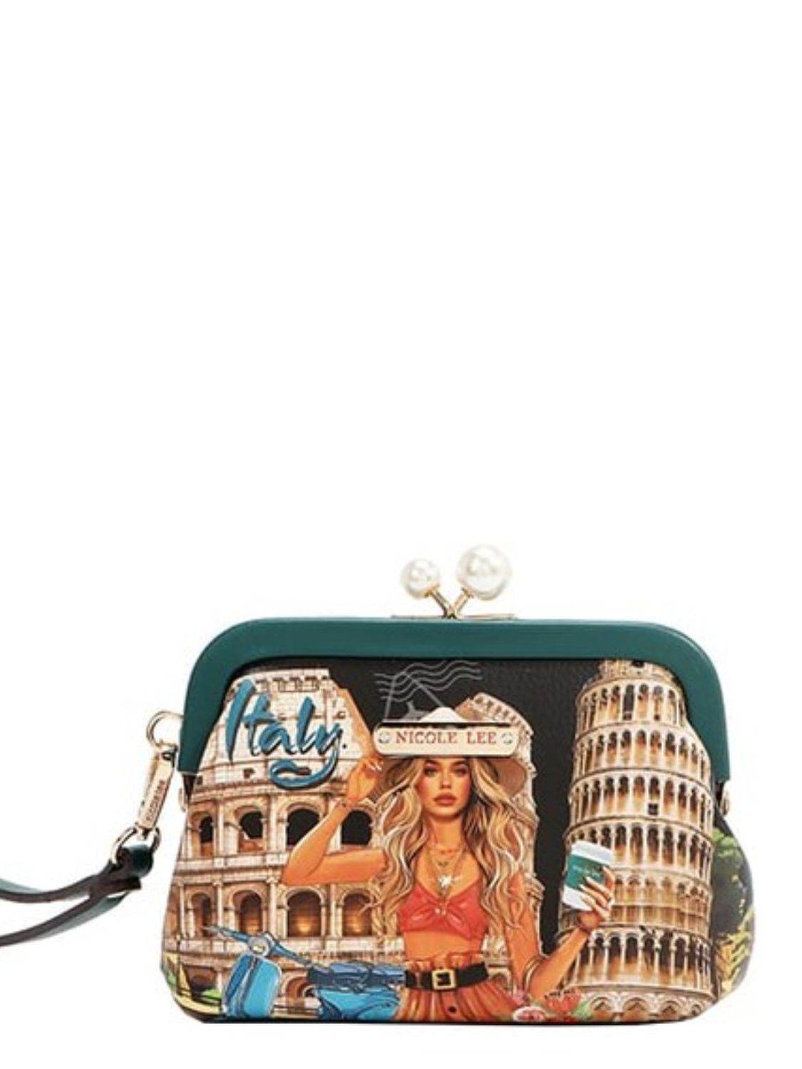 Nicole Lee USA Chelsea Pearl Kiss-Lock Coin Purse