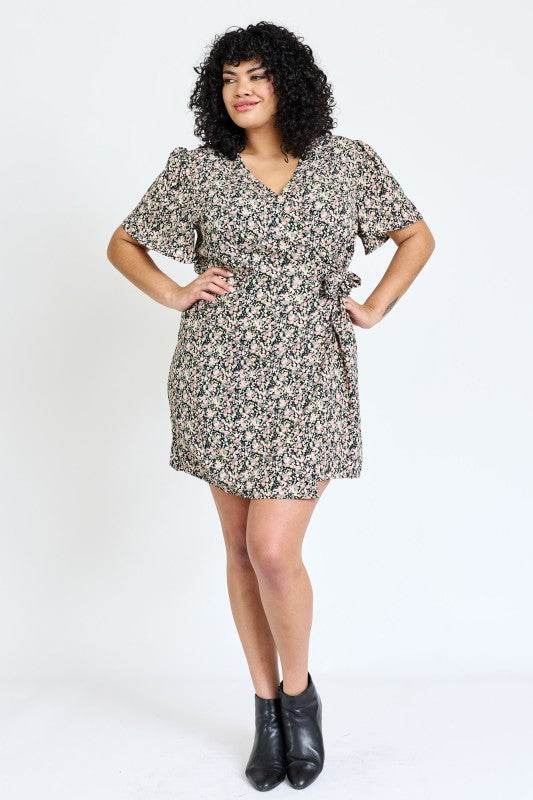 Ditsy Floral Wrap Dress