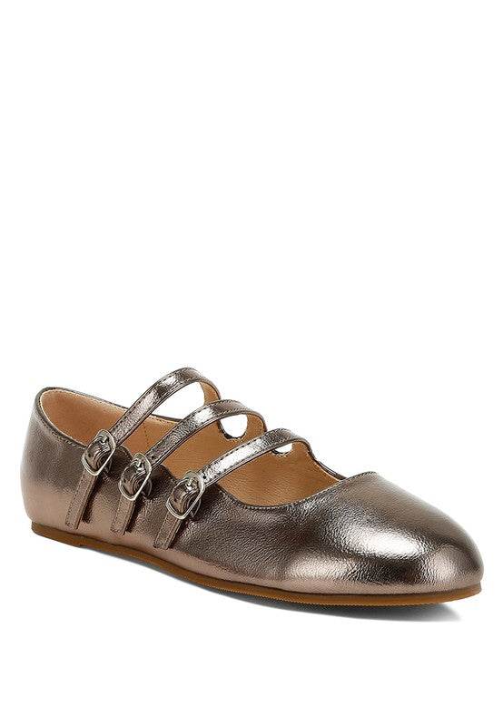 Macarina Triple Strap Mary Jane Ballerinas
