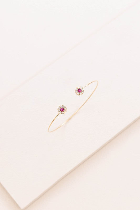 Pink Floral Cuff