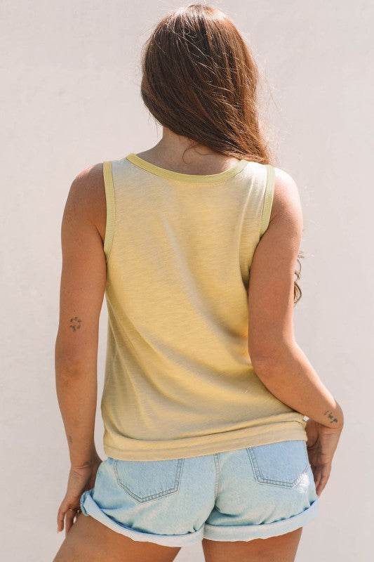 Skyla Metallic Sheen Tank Top