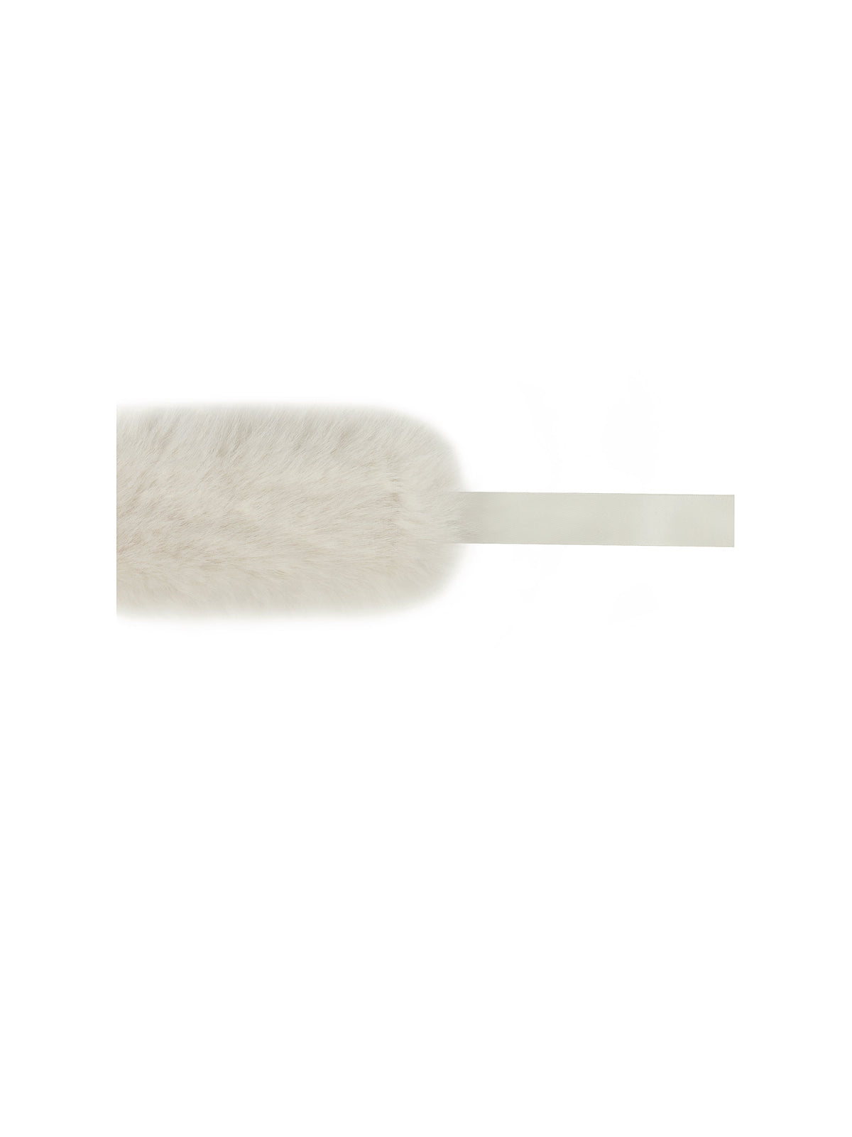 Miss Circle White Wrap Around Vegan Fur Hat