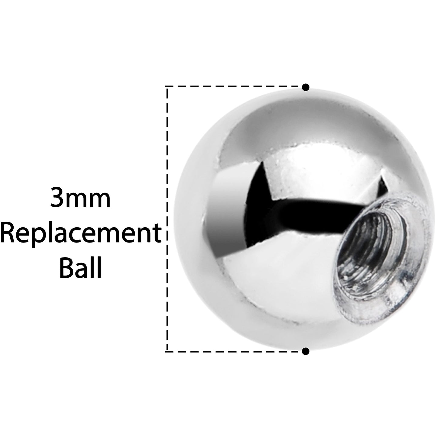 3mm Stainless Steel Aqua Gem Replacement Ball