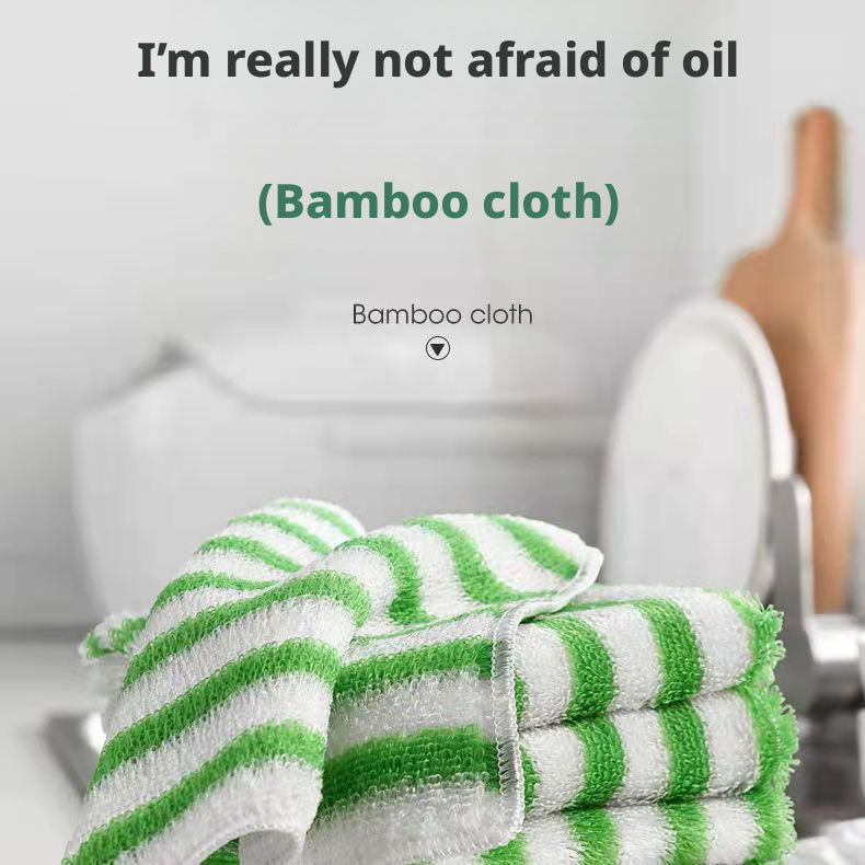 Bamboo fiber rag-Green-1 pack