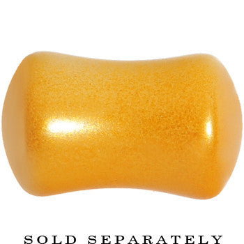 0G Honey Yellow Metallic Pearl Acrylic Saddle Plug