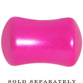 0G Hyacinth Pink Metallic Pearl Acrylic Saddle Plug