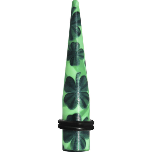 00G Green Acrylic Four Leaf Clover Field Taper