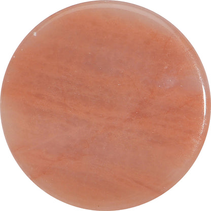 1 inch Semi-Precious Peach Jade Double Flare Stone Plug
