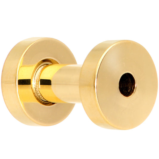 8G Gold Plated Screw Fit Tunnel Set