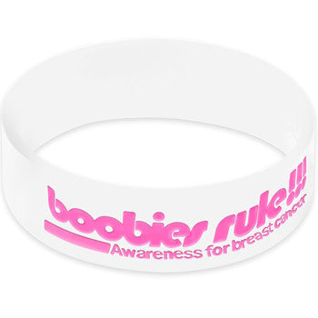 White Pink Got Boobs Awareness for Breast Cancer Bracelet