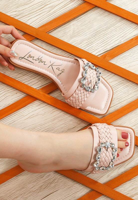 Hazbin Diamante Flat Sandals