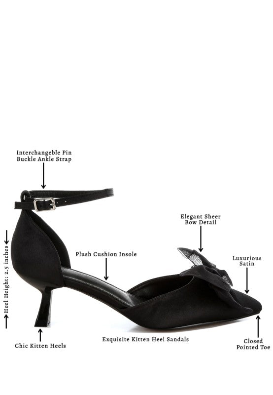 Cadell Bow Detail Satin Sandals