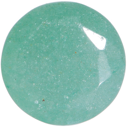 0G Set of Green Aventurine Semi Precious Stone Faceted Double Flare Plug