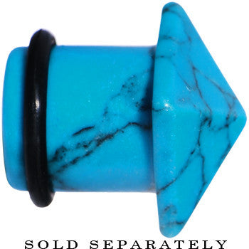 4G Turquoise Semi Precious Stone Pyramid Top Plug