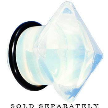 1/2 Opalite Semi Precious Stone Pyramid Top Plug