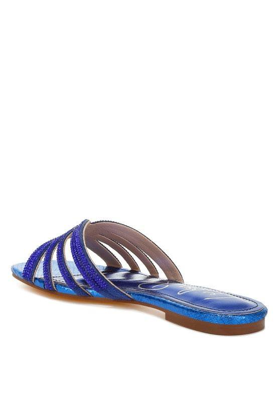 Dindy Rhinestone Cut Out Flats
