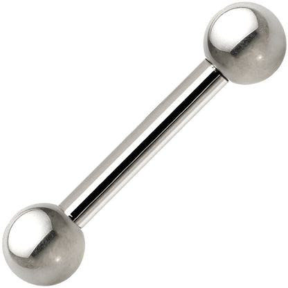 14G Grade 23 Solid Titanium Barbell 3/8 4mm