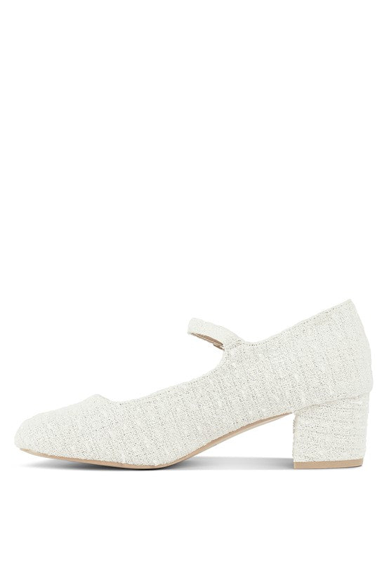 Antara Tweed Mary Jane Sandals