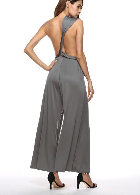 Multiple Wear Multi Rope Cross Office Sexy Bandage Jumpsuit Woman