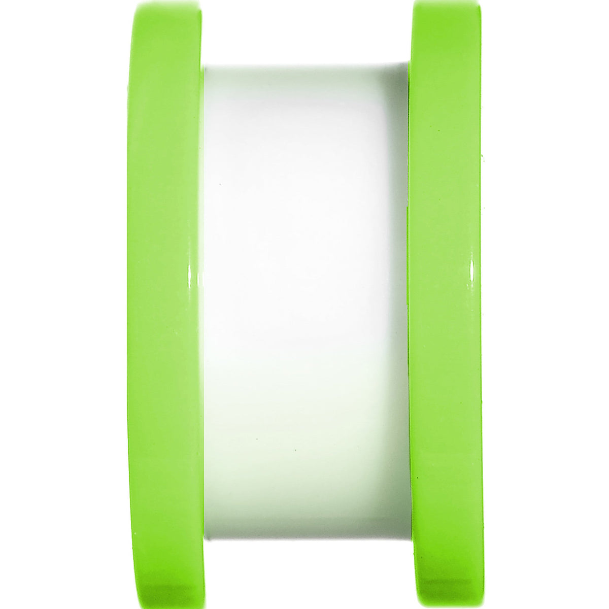 9/16 Green Neon Acrylic Modern Yin Yang Screw Fit Tunnel Plug