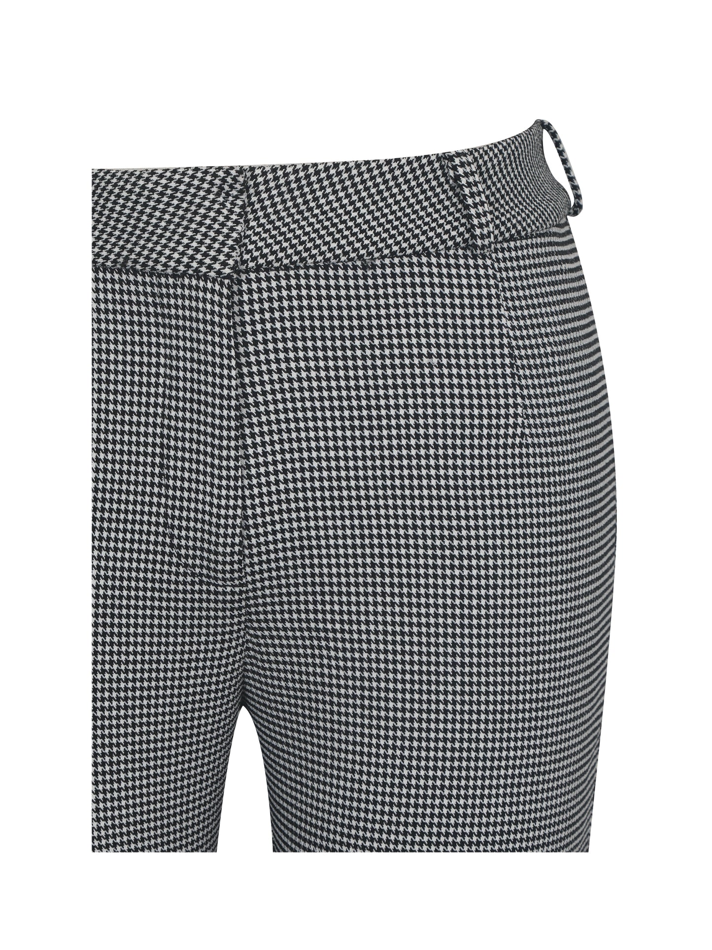 Ulli Micro-Houndstooth Flared Pants