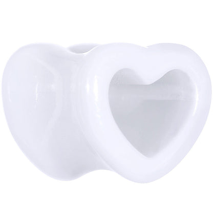 00G White Acrylic Hollow Heart Tunnel