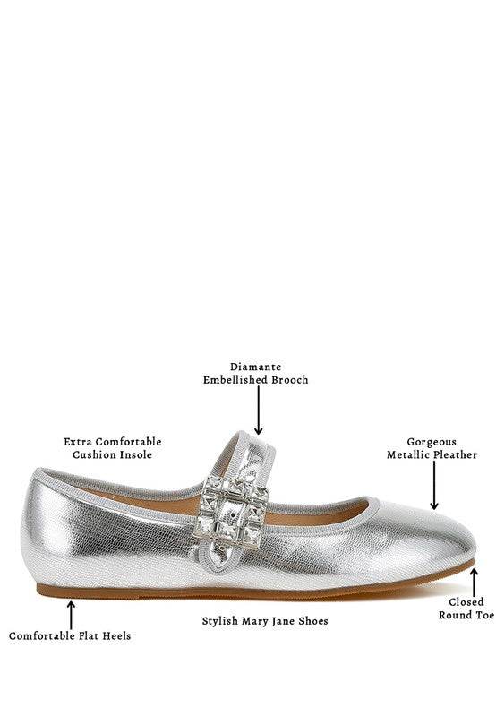 Upstage Brooch Mary Jane Ballerinas