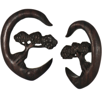0G Organic Sono Wood Bonsai Tree Hanger Plug Set