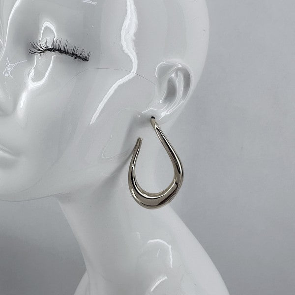 Twisted Oval Hollow Hoop Earrings