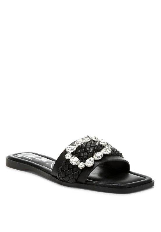 Hazbin Diamante Flat Sandals