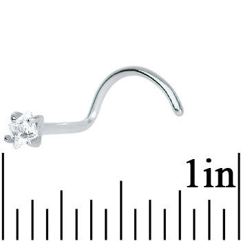 20G Clear Brilliance Cubic Zirconia Nose Screw