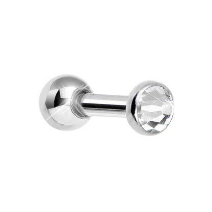 3mm Clear Gem Tragus Cartilage Barbell Earring