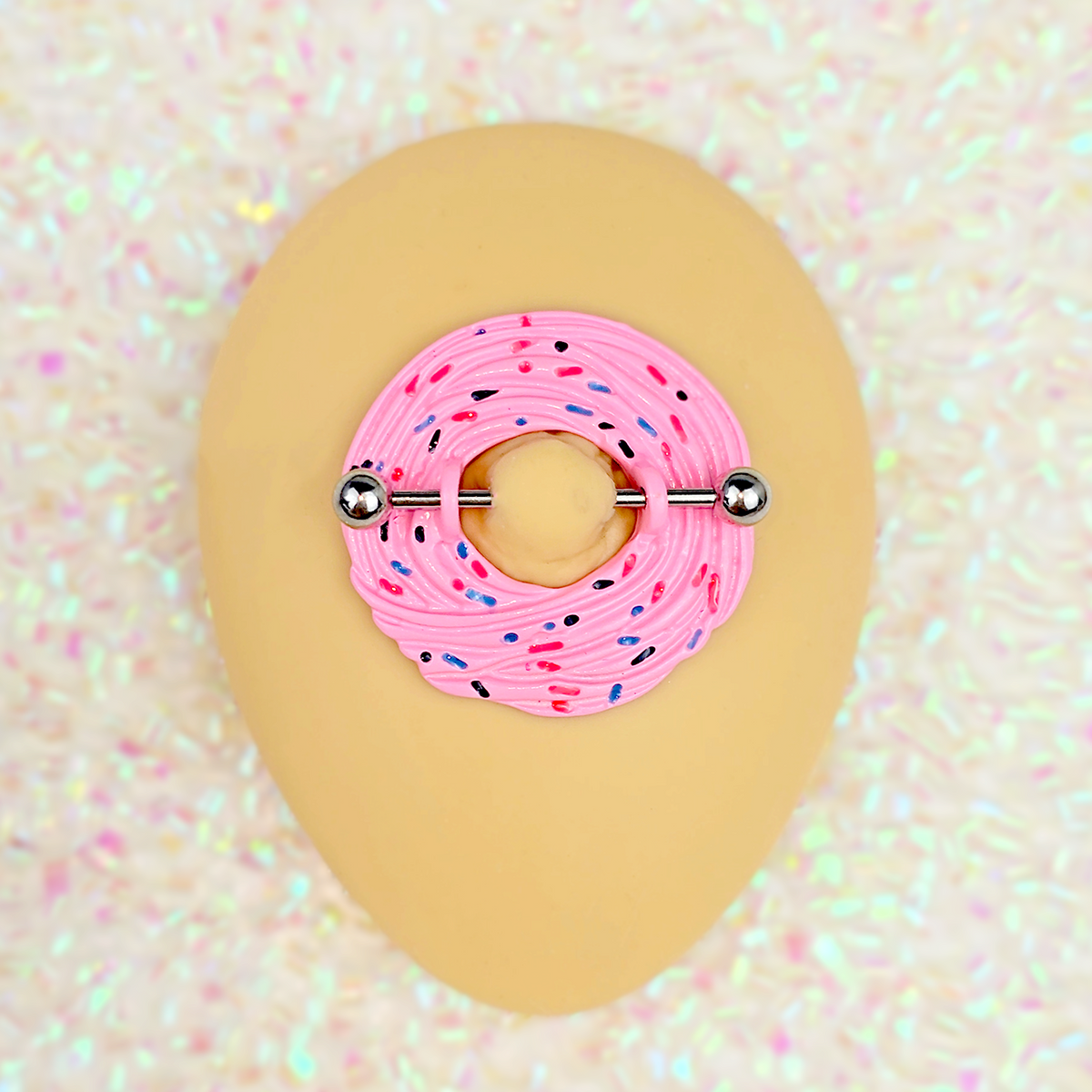 14G 20mm Pink Cupcake Nipple Shield Set