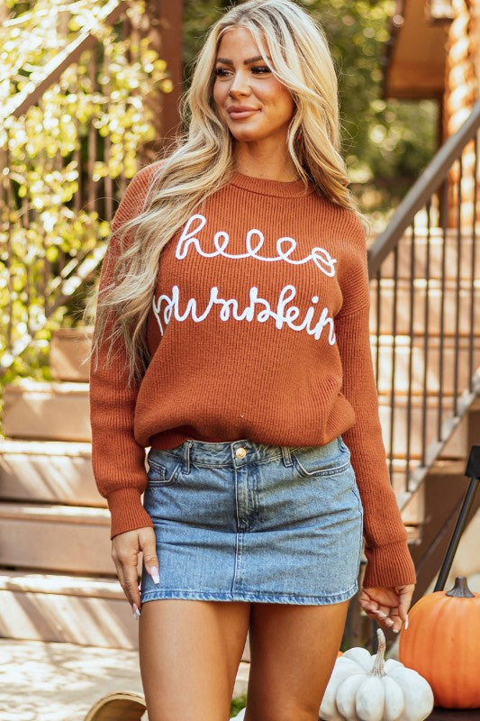 Hello Pumpkin Crewneck Sweater