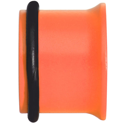 1/2 Orange Neon Coated Stainless Steel Single Flare Tunnel Plug