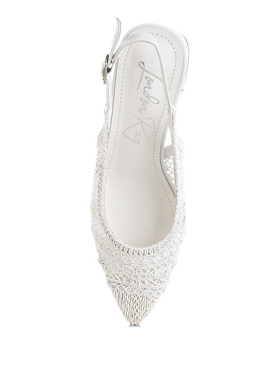 Tolina Woven Design Slingback Sandals