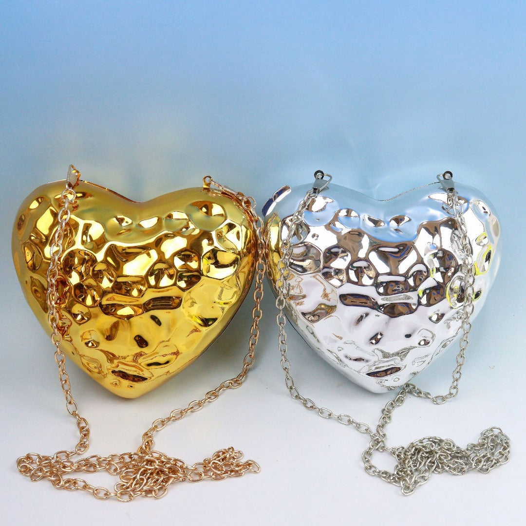 Heart Shaped Mini Purse – Elegant Acrylic Pericardium Chain Clutch, Perfect for Parties, Proms, Weddings