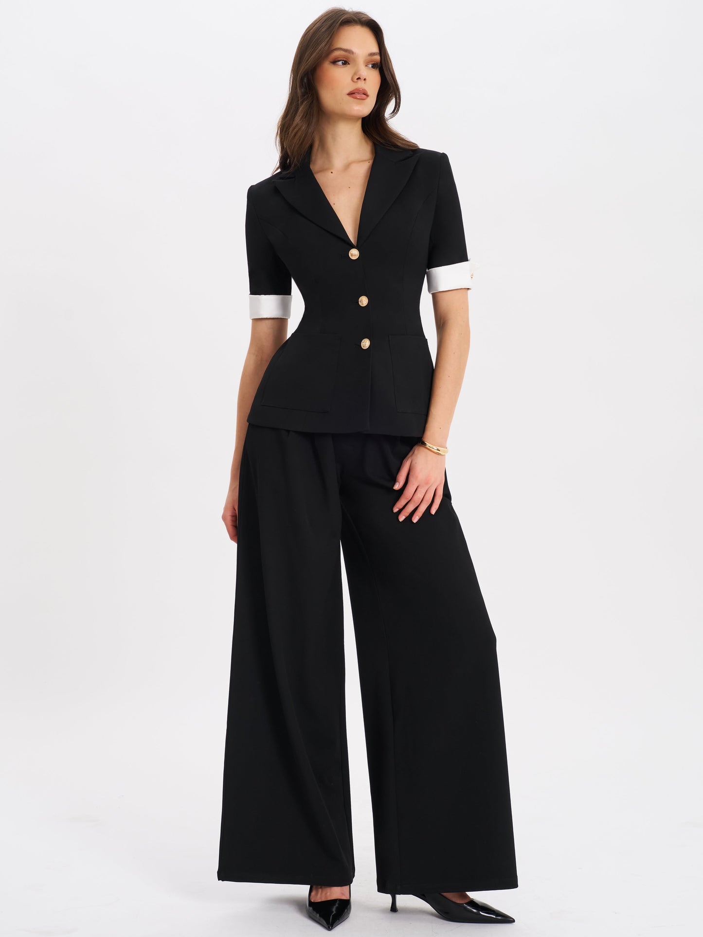 Aleena Short Sleeve Business Casual Blazer