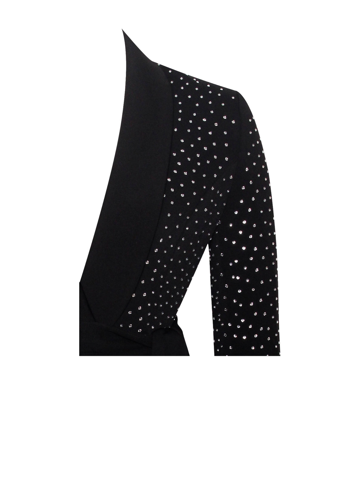 Visionary Crystal Embellished Black Blazer Jacket