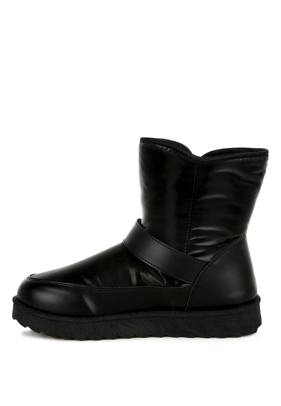 Jammy Buckle Strap Puffy Ankle Boots