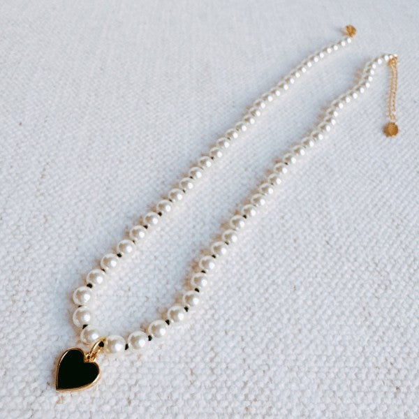 Silky Thread Heart Charm Necklace